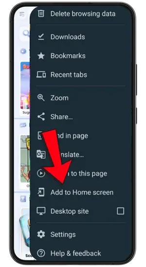Opzioni del browser Android