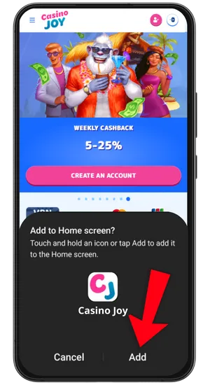 Add shortcut of the Chicken Road game app download to the home screen.