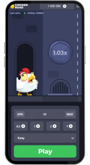 Indstil indsats i Chicken Road