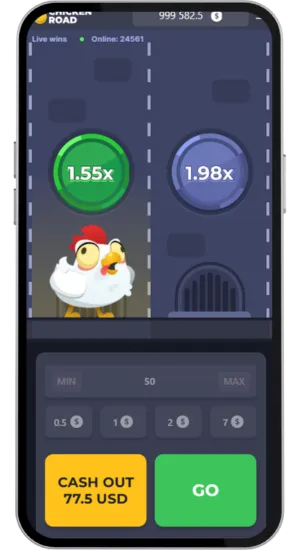 Multiplikator x1.55 – spelaren väntar