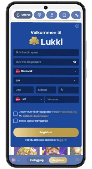 Opret konto og spil