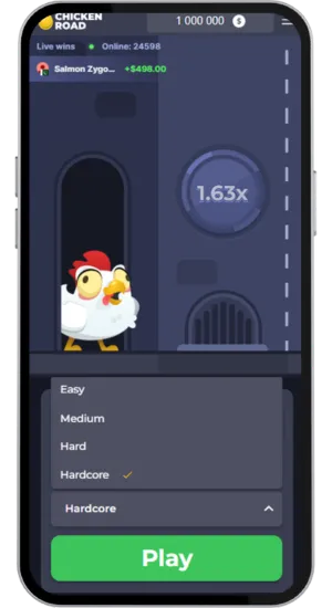 Chicken Road svårighetsval